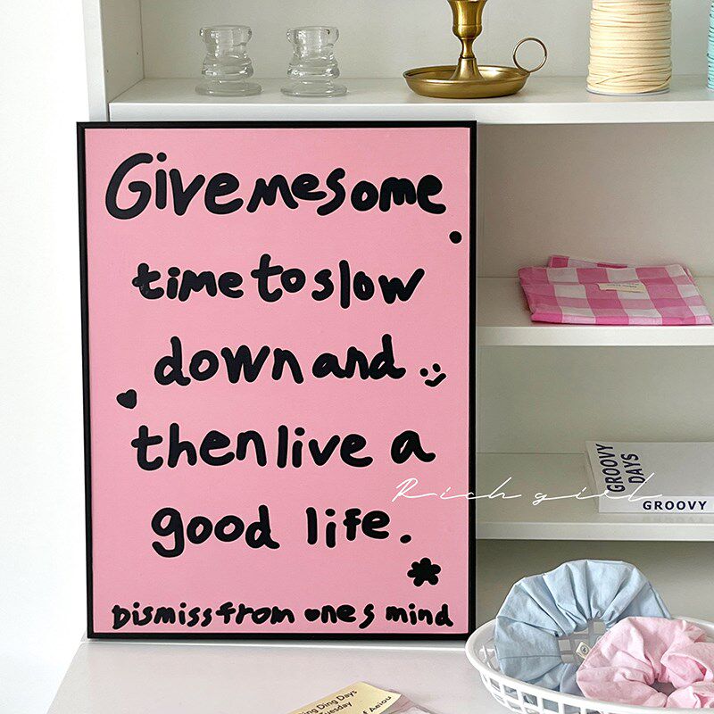 装饰画客厅挂画奶油英文卧室客厅装饰摆件沙发背景墙壁画桌面摆画