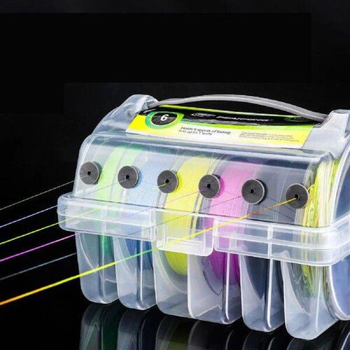 Fishing Line Storage Box 6 Slots Portable Stable Line Spool
