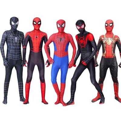Adult Spiderman Costume Superhero Zentai Jumpsuits for Men