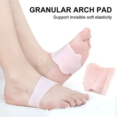 2Pcs/Pair Foot Arch Support Pad Silica Gel Plantar Protectio