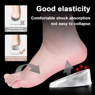Silicone Gel Height Increase Insole Heel Lifting Inserts Sho
