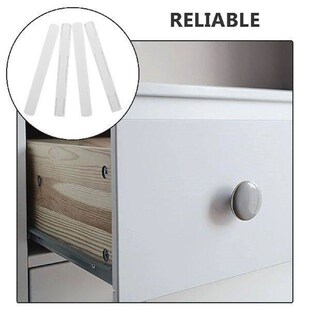 4 Pcs Storage Box Rail Drawer Guides Track Household Bar