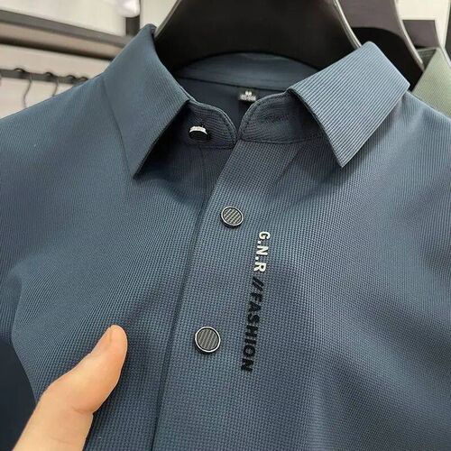 New Fashion Waffle Printing  Shirts Long Sleeved 2023 Autumn