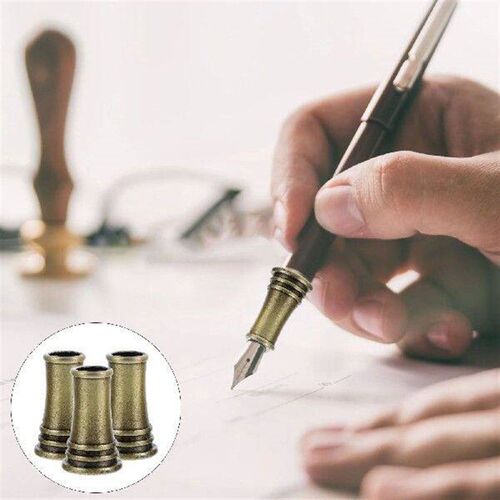 3 Pcs Single Pen Stand Round Metal Holder for Students