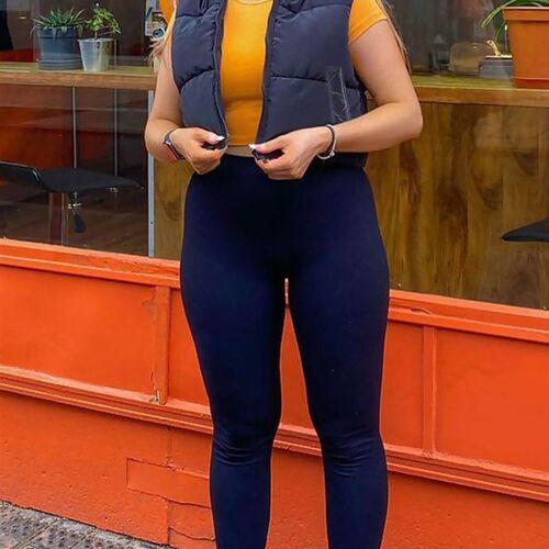 Women Winter Warm Crop Waistcoat, Sleeveless Stand Collar