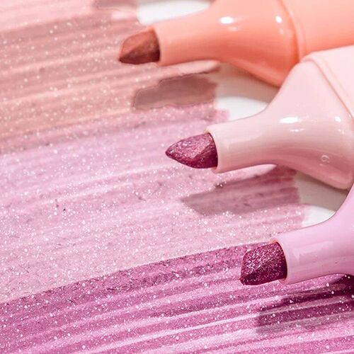 Glitter Highlighters, Flexible Line Width and Smudge-Proof W
