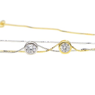 Single Stone Solitaire Cz Cubic Zirconia cate Dainty Box Cha
