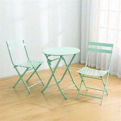 Folding Table and Chairs Outdoor Courtyard Three-Piece