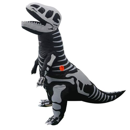 New Inflatable Dinosaur Costume T-Rex Skeleton Adults Kids D