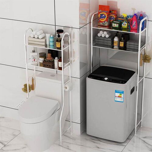 Bathroom toilet rack washing machine large storage shelf