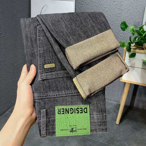 Jeans Mens New Summer Loose Straight Pants Boys Fashion Bra