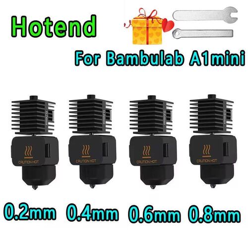 Hotend For Bambu Lab A1 mini Assembly Hotend Kit 0.2 0.4 0.6