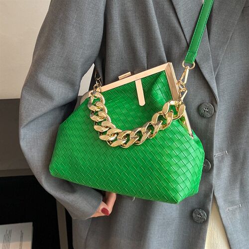 Solid Color rend Weaving Crossbody Bags For Women Small Clut