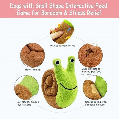 Dog Plush Squeak Toy Pet Sniffing Snails Toys Chewing Bite R