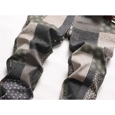 lorful Personalized Fashion Print Stitching Patch Plaid Sret