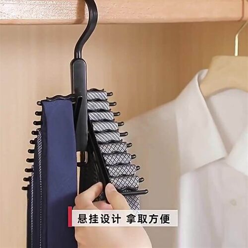 20 Rows of Non-slip Tie Silk Scarves Clips Rack Holder Tie跨