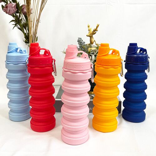 New 550ML Portable Retractable Silicone Bottle Folding Water