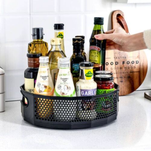 360 Rotating Spice Rack Organizer Seasoning Holder Kitchen