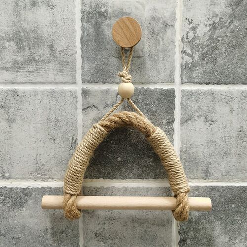 Wall hangs Wooden Paper Towel Holder Bedroom Triangle Paper