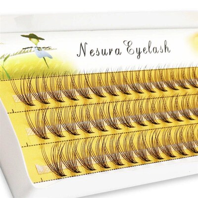 Natural 10D mink Eyelash Extensions 1 Box/60 Bundles Natural