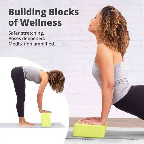 2PCS EVA Gym Blocks Foam Brick Training Exercise Fitness Equ