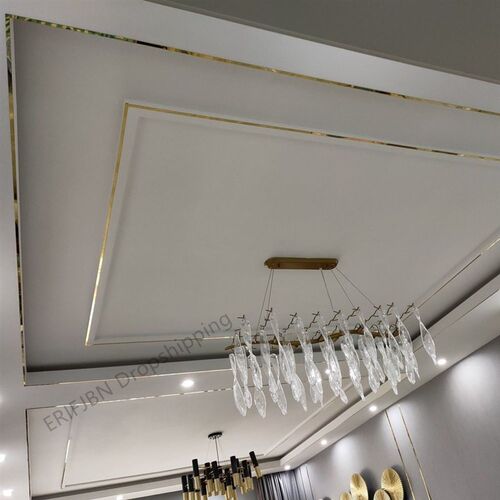 1 Roll Mirror Wall Sticker Stainless Steel Decorative Line G