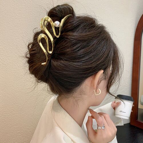 Fashion Geometric Metal Hair Claw Clips for Women Vintage Ha
