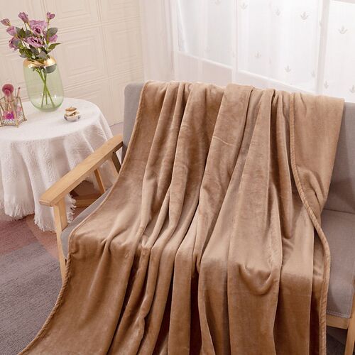 Spot 400g Thick Solid Color Flannel Blanket Coral Fleece Yog