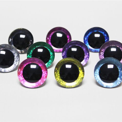 20pcs 9MM to 35mm craft eyes  New Lovely  glitter toy safety