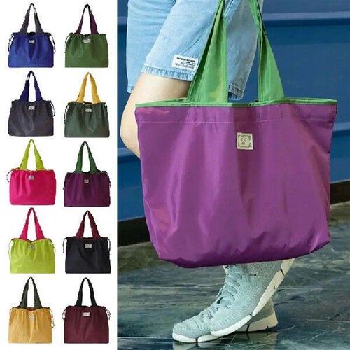 Foldable Reusable Foldable Drawstring Supermarket Shopping