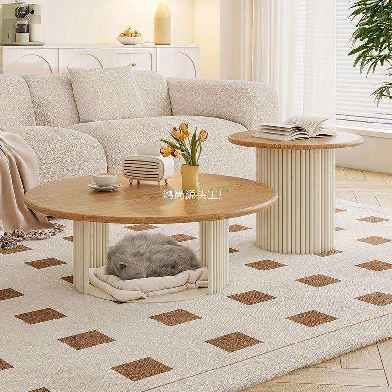 法式奶油风茶几组合猫窝储藏茶几实木椭圆形小茶几极简小户型茶几,鲜花速递/花卉仿真/绿植园艺,割草机/草坪机,淘宝优惠券,粉丝福利购,淘宝优惠卷