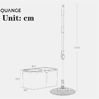 Round Lazy Mop 360 Rotating Hand Pressing Spin Sewage
