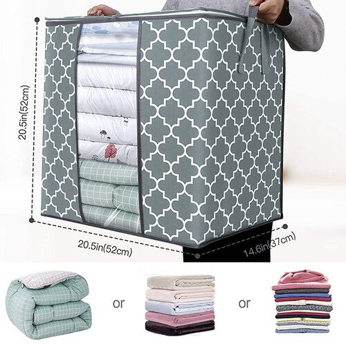 Foldable Storage Bag Quilt Pillow Blanket Organizer Moisture