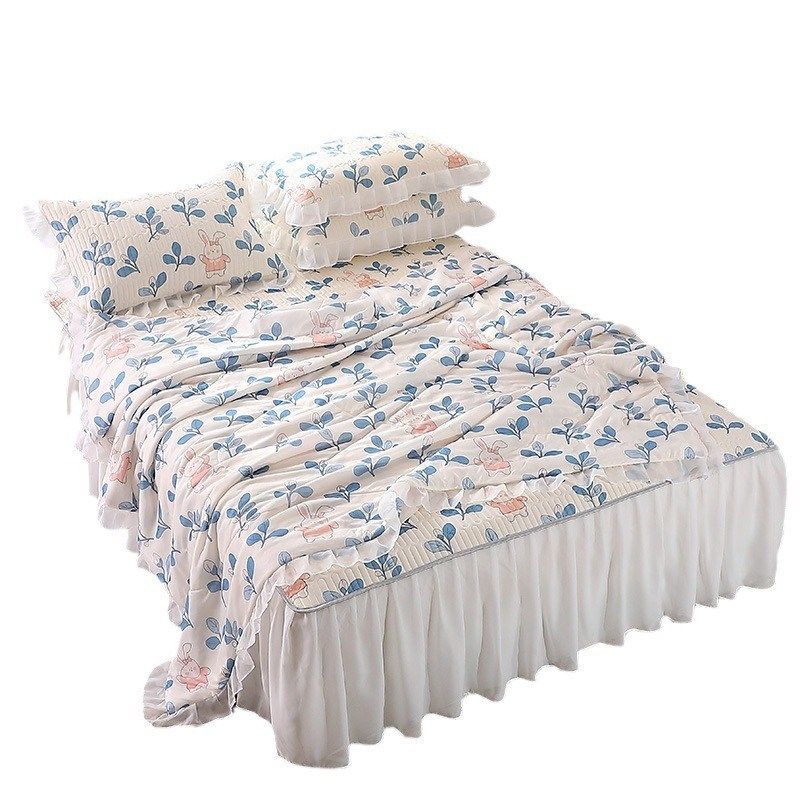 夏季乳胶冰丝防滑凉席床裙款三件夏被四件宿舍少儿空调软席子,床上用品,乳胶席,淘宝优惠券,粉丝福利购,淘宝优惠卷