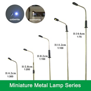 50pcs 1:75-1:500 Scale ama Architectural Metal Lamp Model 3V