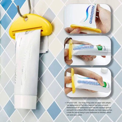 5PCS Toothpaste Squeezer No Waste Plastic Toothpaste Dispens