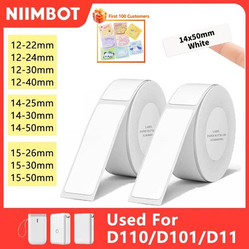 Niimbot 1Roll D110 Portable Thermal Printer White er Waterpr