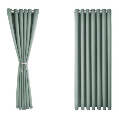 window screen Hollow Star Faux Linen Blackout Curtains