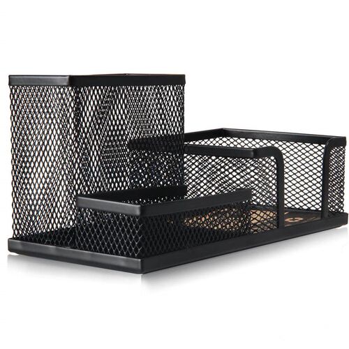 Large Capacity Multi-functional Simple Office Metal Mesh Pen