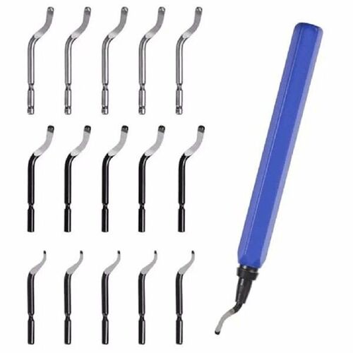 Hand Deburring Tool Set With Blades Strong Powerful Easy To