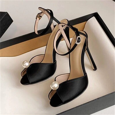 Eilyken Sexy String Bead Open Toe Sandals Woman Ankle Buckle