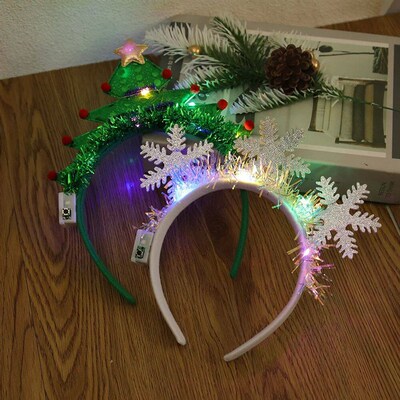 Christmas Luminous Headband Snowflakes Christmas Trees Headb