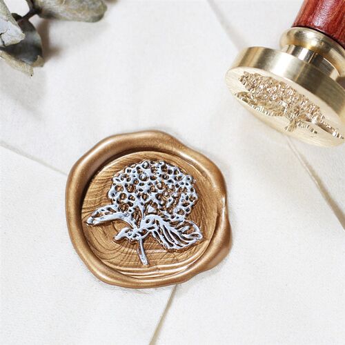 1Pcs Stamps Head Seal Wax Seal Stamp Retro Metal Plant Seal
