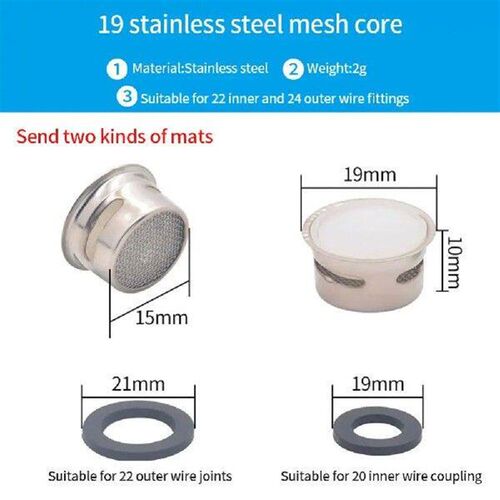 1/2/3PCS Basin Tap Filter-Tap Aerator- Faucet Plastic