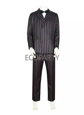 Wednesday Addams Family Gomez Cosplay Costume Wig Men Classi