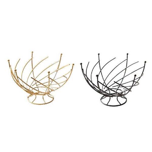 Iron Fruit Basket Countertop Holder Decorative Stand Space