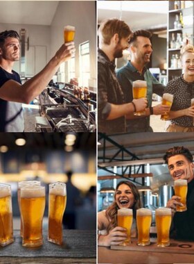 Scheidbare 4 Deel Grote Capaciteit Dikke Bier Mok Glazen Bek