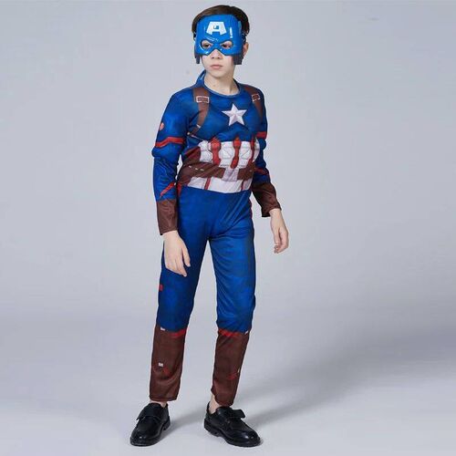 Captain America Kids Costume Muscle Jumpsuits Captain