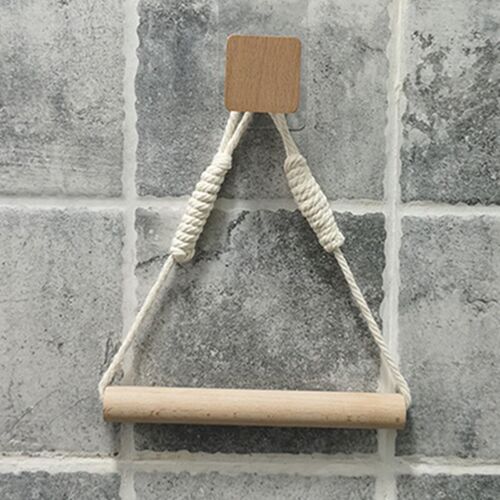 Wall hangs Wooden Paper Towel Holder Bedroom Triangle Paper
