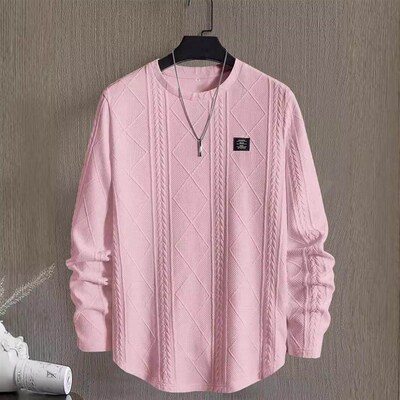 Letter collage chest detail loose fitting pullover long